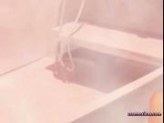 Passionate anime drilled in bath