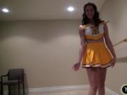 Cheerleader Holly Michaels boned on tape