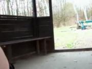Czech slut Florence ass fucked in a public campground f