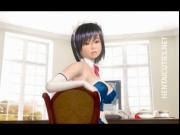 3D anime maid gets fucked and cummed