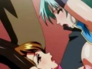 Two hentai babes rubs their boobs