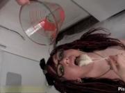 Skanky exciting brown haired hoe having crazy nude by P