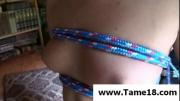 Gagged teen slave gets nailed