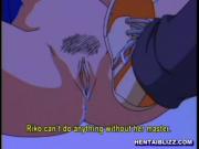 Hentai coed gets shoved hand into her pussy