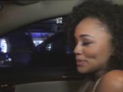 Stranded teen got fucked at the car hood
