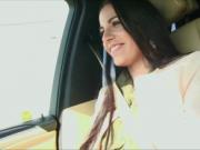 Italian babe Eveline Dellai gets fucked in the backseat