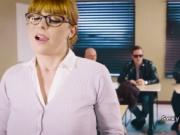 Big boobs college substitute fucks student