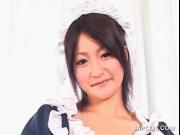 Teen japanese maid mouth fucks horny cock