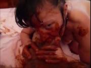 Slave Sucking a Cock full of Shit