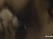 Busty ebony gf sucking hard cock