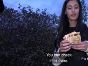 Pierced pussy babe banged outdoor pov