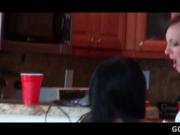College cuties doing huge cocks in group sex