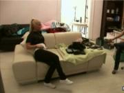 Two super hot blond lesbian babes in an amazing kissing