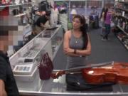 Babe pawns her Cello and fucked at the pawnshop for cas