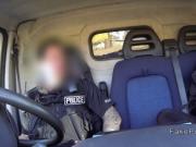 Fake cop bangs blonde in his van in public