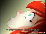 Redhead hentai hard tentacles poking