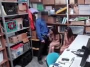 Amateur Arielle and Jasmine fucked for shoplifting