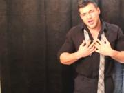 Shirt And Tie Strip Down Rub And Cum