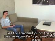 Female agent masturbates for amateur guy