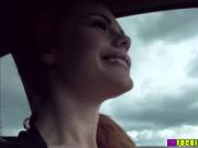 Horny british chick Ella Hughes gets spotted and fucked