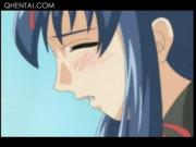 Teenage horny hentai couple fucking with lust in the sh