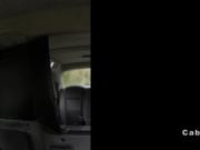 British ebony rimjob in fake taxi