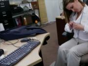 Horny busty woman fucked in the backroom for a plane ti