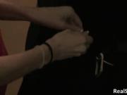 Sexy hot body nasty brunette teen whore sucking cock by