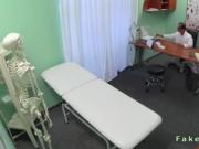 Amateur fucks doctor in an office