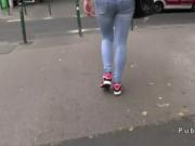 Huge tits amateur fucking in public pov