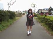 Mikan Lovely Asian student shocks the guys while out wa