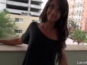 Hot brown haired skank blows rigid penis and getting bo