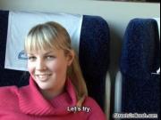 Sexy blonde slut gets horny talking with a guy 4 by Str