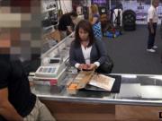 Busty brunette MILF sucks dick for cash