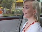 Southern teen Maddy fucks in the car