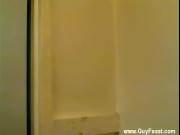 Gay clip of Tristan is out of the shower and getting we
