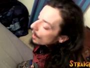 Jerking his cock until his cum is gushing from his helm