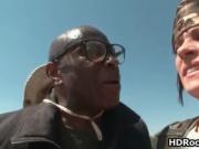 Hot brunette babes get horny sharing an hard cock outdo