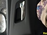 Pussy And Tits Flashed In The Car