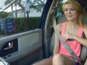 Cutie blonde teen girl Dakota facialized by stranger du