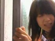 Cute Japanese teen got bouncing