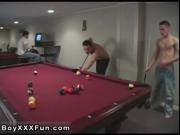 Hardcore gay An guiltless game of pool, abruptly turns