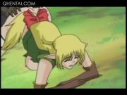 Chesty hentai fairy gets slick twat banged hard from be