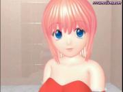 Animated enjoys a pink dildo