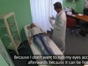Doctor with gloves fucking blonde