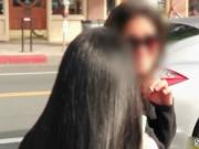 Awesome latina is asked from street if he wants to show