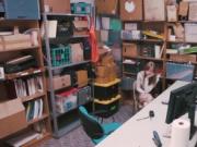 Brunette teen shoplifter Dolly Leigh getting fucked har