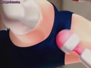 Animated babe gets dildoed and anal