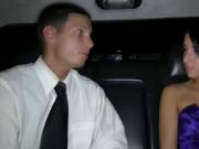 Teen Katie bangs with the limousine driver