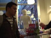 Dude has fun in Amsterdam